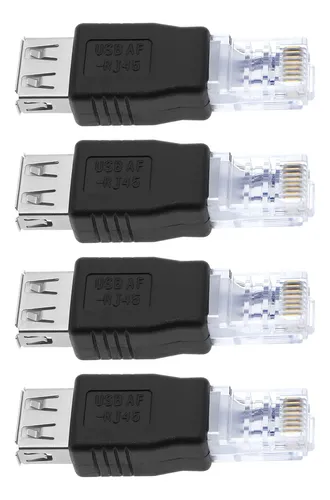 4 Unids Ethernet A Usb Adaptador Usb 2.0 Hembra A Rj45 Ether