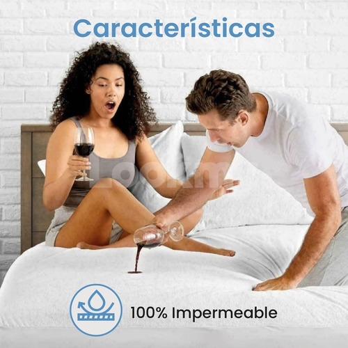 Cubre Colchon Impermeable Toalla+pvc 1 1/2 190x90 Premium 1 1/2 Plaza
