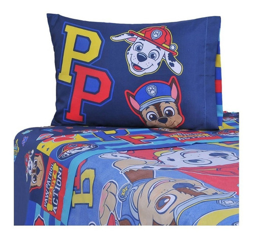 Juego Sabanas Infantil Paw Patrol Sabana Niños Niñas 1,5 Pla