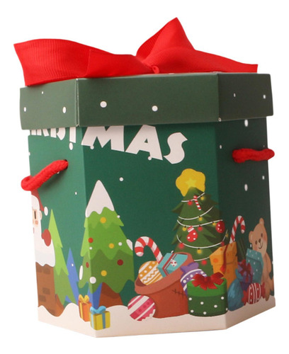 6 Caja De Regalo De Navidad, Contenedor De Dulces Para Las