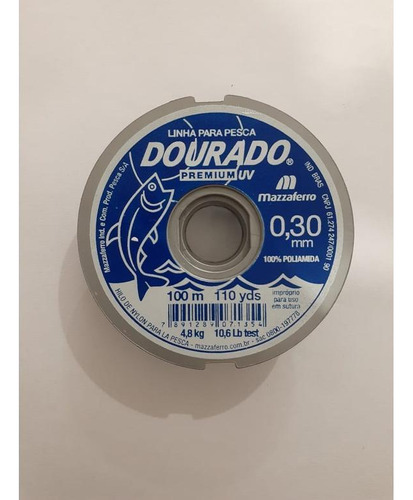 Linha De Pesca 0,30 Mm 4,8 Kg 100 Metros - Dourado