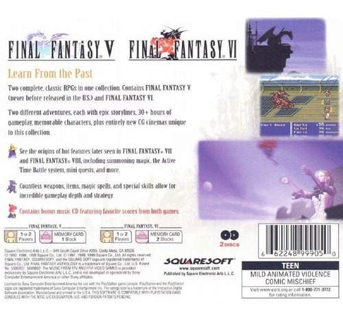 Juego Final Fantasy Anthology PS1 para PlayStation Square Enix
