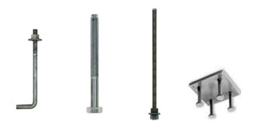 Perno De Anclaje, 5/8x450mm , 2 Piezas Tipo (l). Fabricamos