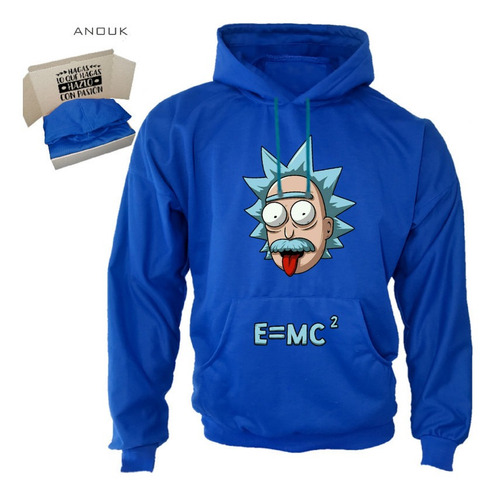 Imagen 3 de 10 de Buzo Hoodie Personalizado Saco Albert Einstein Rick & Morty