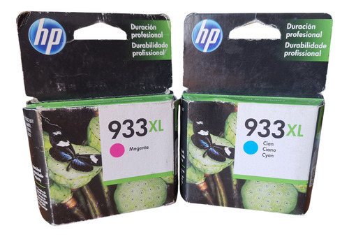 Paq Cartucho De Tinta Original Hp 933xl Magenta Y Cian