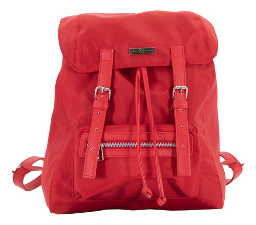 Mochila Shyla Backpack Mujer 22l Poliéster 29963013 - Jaretas Ajustables Con Hebilla Color Rojo