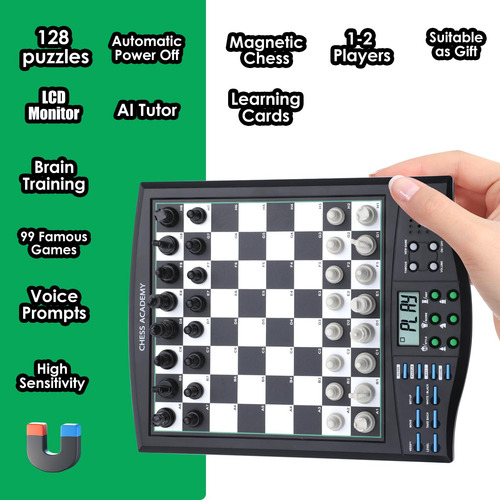 Tablero De Ajedrez Talking Chess Academy Electrónico Intelig