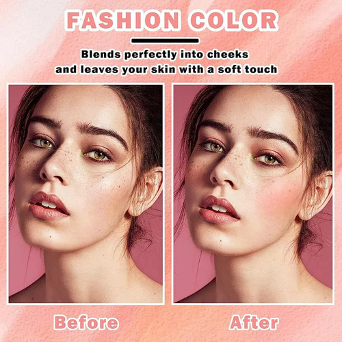 Blusher De Almofada De Maquiagem Com Veludo De Longa Duração