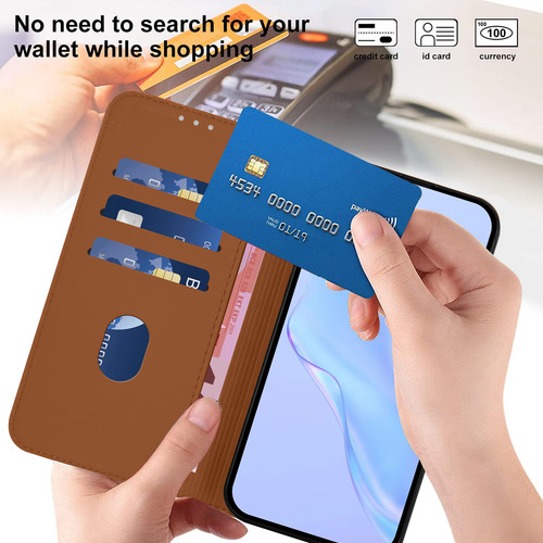 Funda Para Motorola Edge 50 Fusion-kickstand, Ranuras Tipo Cartera, A Prueba De Golpes, Piel Mate, Cartera De Piel