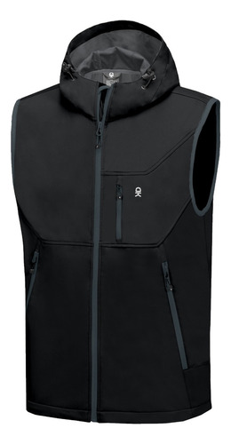 Chaqueta Sin Mangas Lda, Softshell, Con Capucha, Para Correr