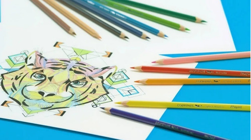 Imagen 3 de 3 de Lapices De Colores Maped Color Peps Strong X 12 Unidades
