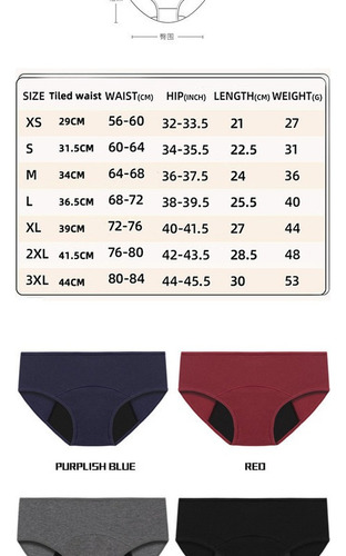 A1 Bragas Menstruales A Prueba De Fugas Para Mujer, 4