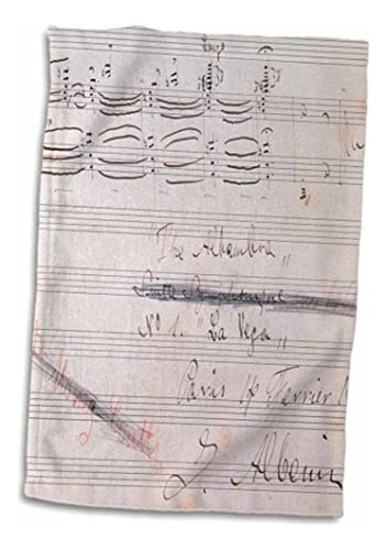 3d Rose Isaac Albenizspanish Composermusic Manuscrito Hi13