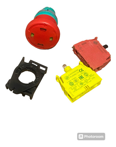 Boton Paro De Emergencia Iluminado Led 110v + Contacto Nc (Usado)