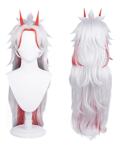 Genshin Impact Arataki Itto Con Tocado Cosplay Peluca 80cm