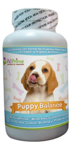 Puppy Balance Perros Cachorros Vitaminas Probioticos 60 Tab