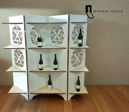 Biombo Estantería Mandala Escandinavo Separador Decorativo.