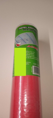 Papel Adhesivo Contac Rollo 45cmx20m Barrilito Color Rojo