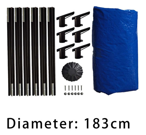 Juego De Dosel De Trampolín Para 6 Pies Y 6 Varillas