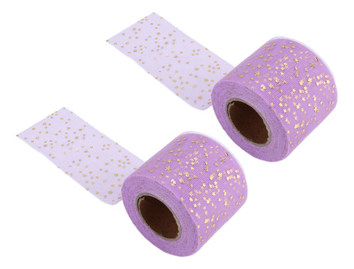 Rollos De Tul Con Purpurina, 2 Unidades, Aspecto Brillante,