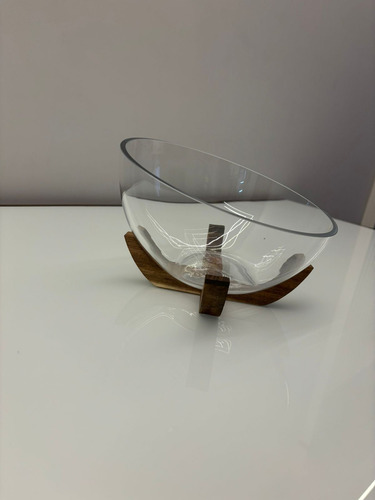 Saladeira Aclive Vidro Borossilicato Acácia 22cm Mimo Style