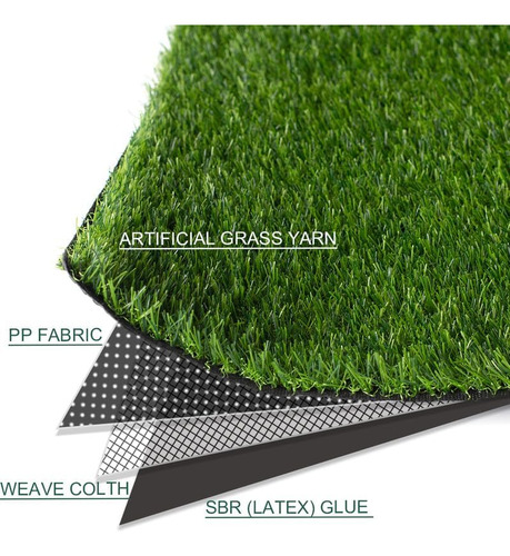 Alfombra Pasto Sintético Pasto Artificial 25x1.0 Mts 20mm