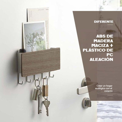 Estante Con Ganchos De Pared Para Llaves