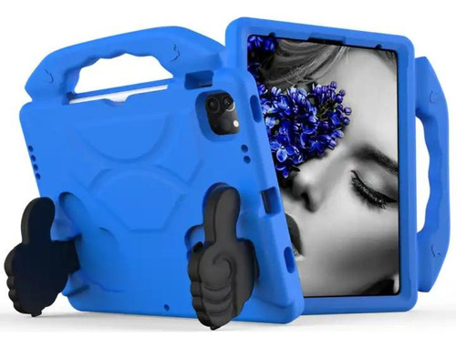 Funda Samsung Tab A8  - Case Manitos De Eva Azul