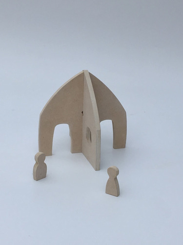 Casa De Madera Encastrable Con Parejita X14 Unidades