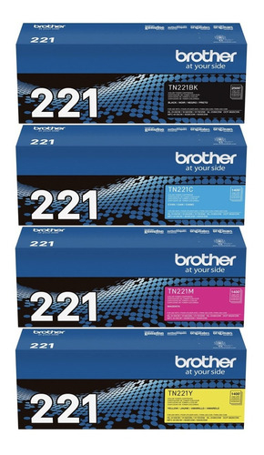 Pack 4 Toner Original Brother Tn-221 Hl-3150 3170 9330 Civa 