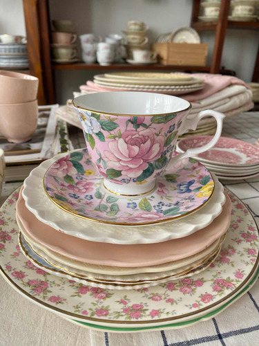 Taza De Té Porcelana Inglesa Duchess Chelsea Garden Primeose