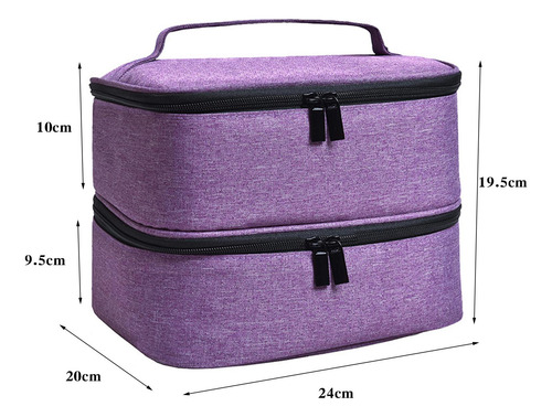Bolsa De Almacenamiento De Esmalte De Uñas De Doble Capa,