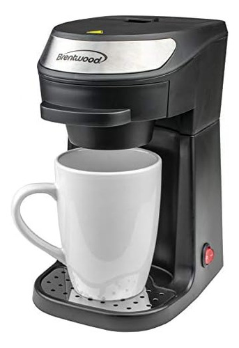 Brentwood Ts-111bk Cafetera De Una Sola Porción Con Taza, Ne