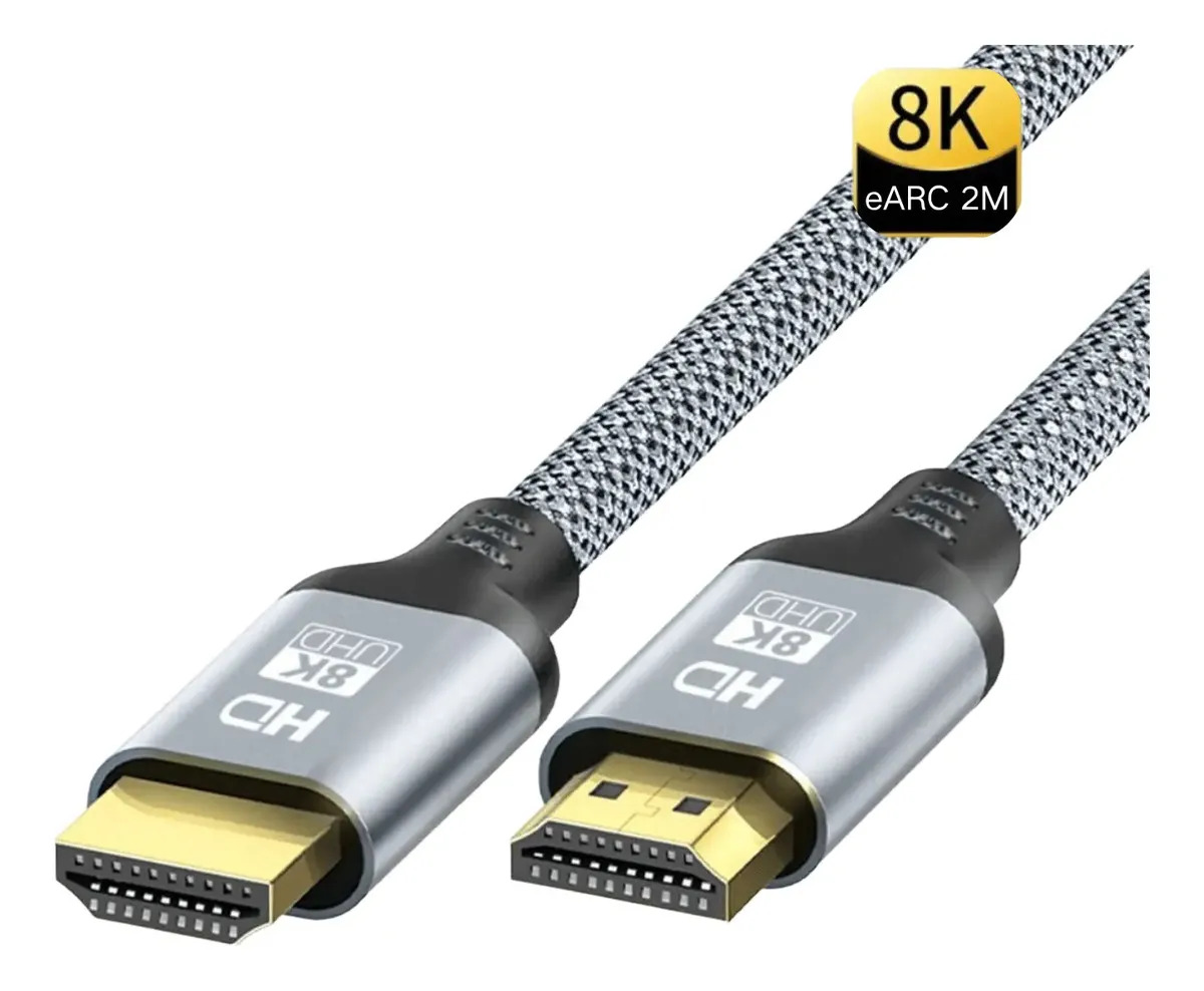 Cabo Hdmi 8k 2m De Áudio E Vídeo 8k/60hz 4k/120hz Earc