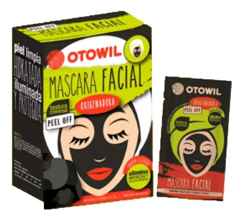 Otowil Mascara Facial Oxigenadora Peel Off - Caja X24 Un.