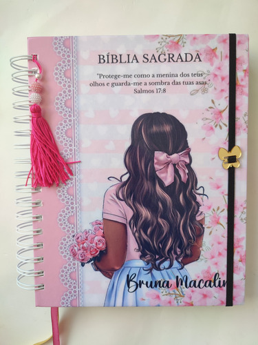 Biblia Sagrada Anote Personalizada Harpa+abas Morena Teens