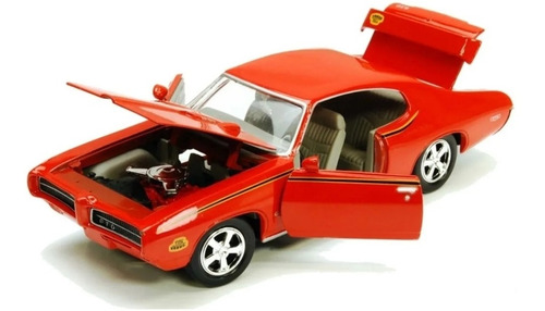 1969 Pontiac Gto Judge Naranja Motormax Escala 1:24