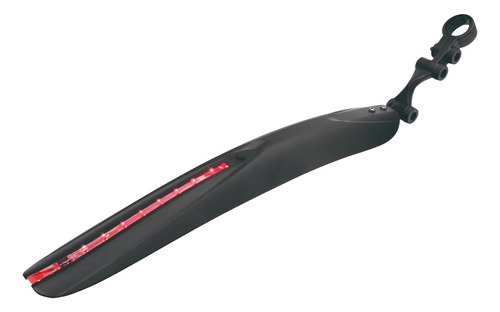 Guardabarro Trasero Bicicleta Con Tira Led 3 Funciones Negro