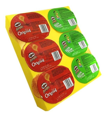 Papas Pringles Pequeñas Original Cebolla X 6 Unidades 120gr