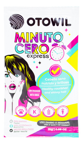 Otowil Minuto Cero Express Mascara Capilar X24 Sobres 6c