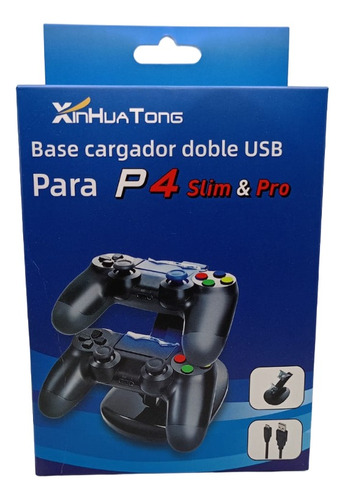 Base Cargador Doble Usb Para Ps4 Slim & Pro 