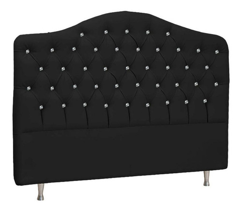 Cabeceira Solteiro Florence P04 90 Cm Suede Cor Preto Tca 944
