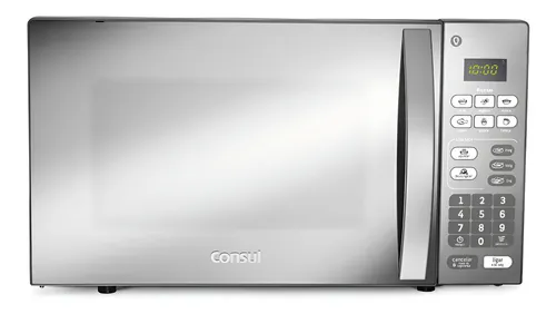 Micro-ondas CM020BF 20 Litros Espelhado com Função Descongelar Cor Cinza e Inox Consul