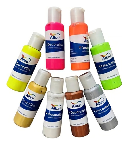 Acrilico Decorativo Alba 60 Ml Decoralba - Deacero Color Magenta