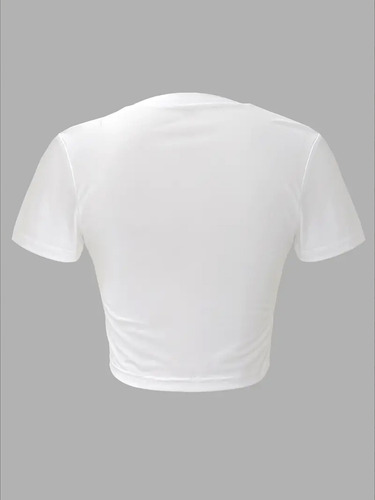 Camiseta Con Estampado De Corazones Para Mujer