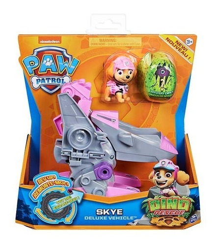 Paw Patrol Dino Rescue Skye Deluxe C/vehículo De Lujo  