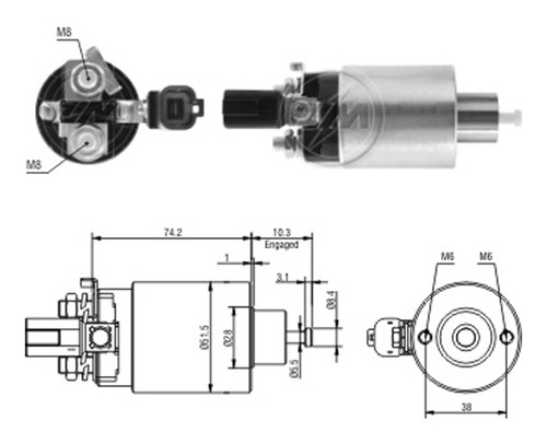 Solenoide Mitsubishi Nissan Pathfinder 12v.