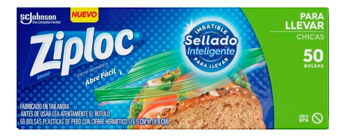 Ziploc Bolsas Cierre Hermético Para Llevar Chicas X50