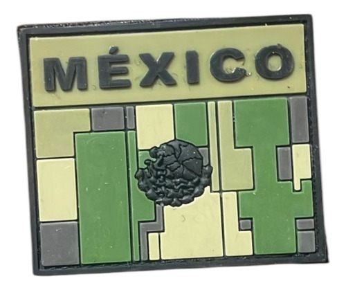 Parches De Caucho Bandera De Mexico Verde Pixel