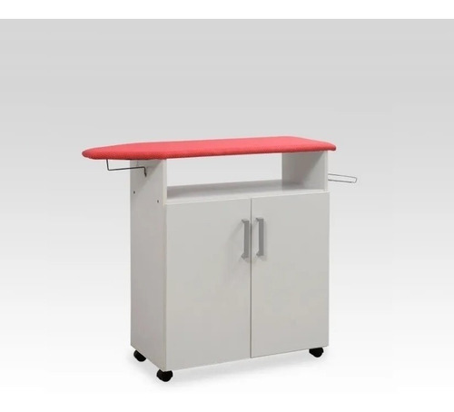 Mueble Tabla Planchar 110cm Organizador 2 Puertas Y Estantes